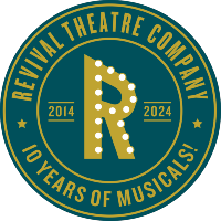 Revival Theatre Company Cedar Rapids Iowa logo 10th anniversary teal