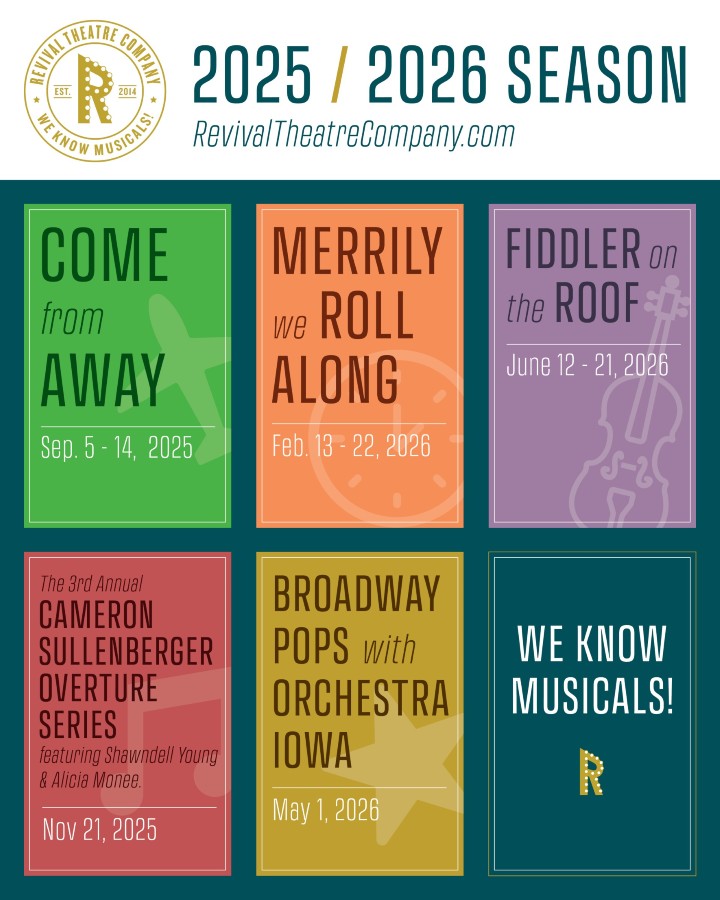 Revival Theatre Company Cedar Rapids Iowa 2025-2026 season